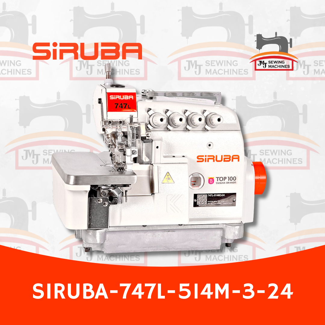 SIRUBA 747L-514M-3-24 4 Thread Overlock Industrial Sewing Machine image 1