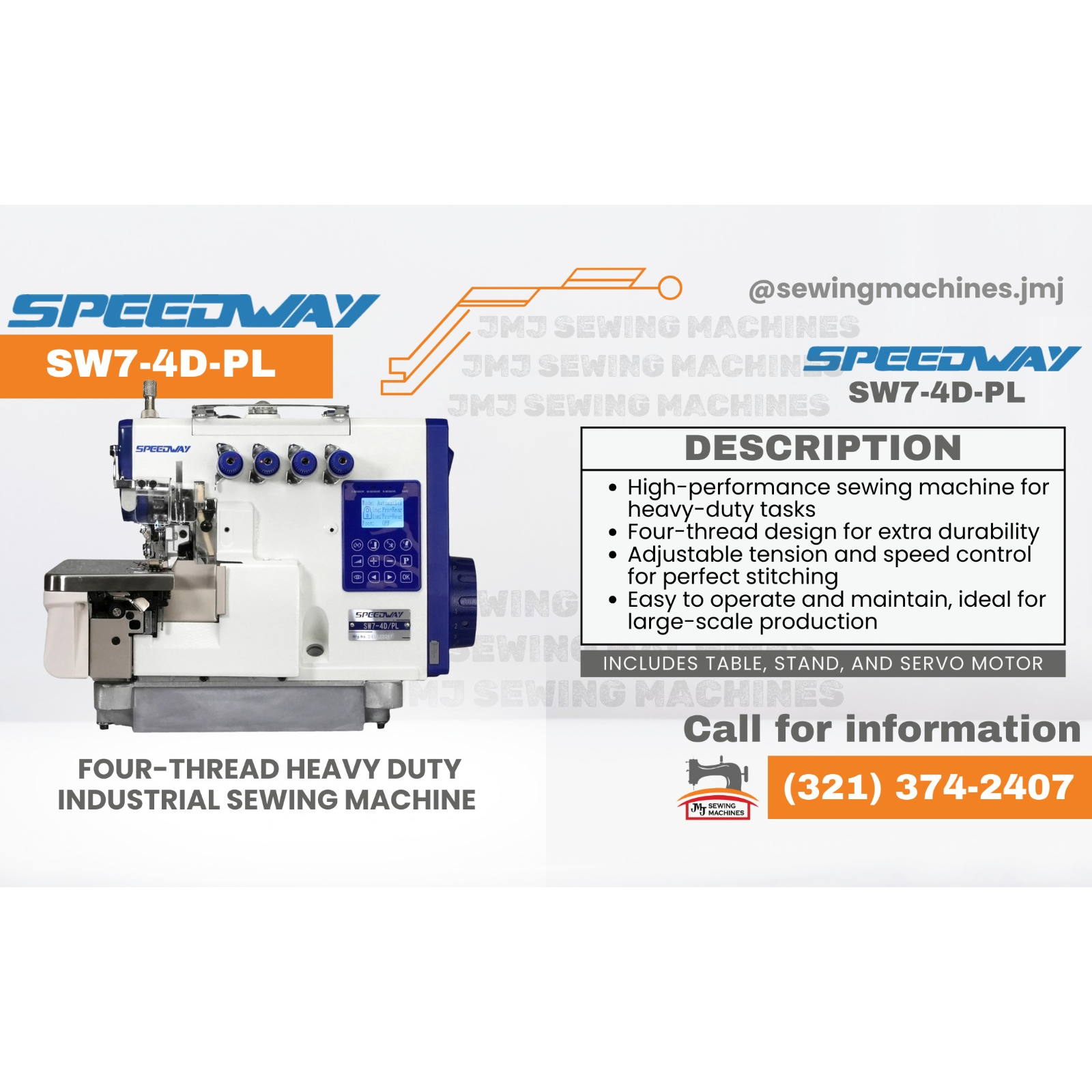 SPEEDWAY SW7-4D/PL Overlock  con Inteligencia Artificial. image 0