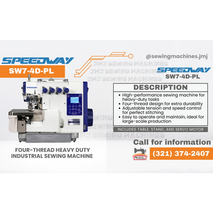SPEEDWAY SW7-4D/PL Overlock  con Inteligencia Artificial. image 0