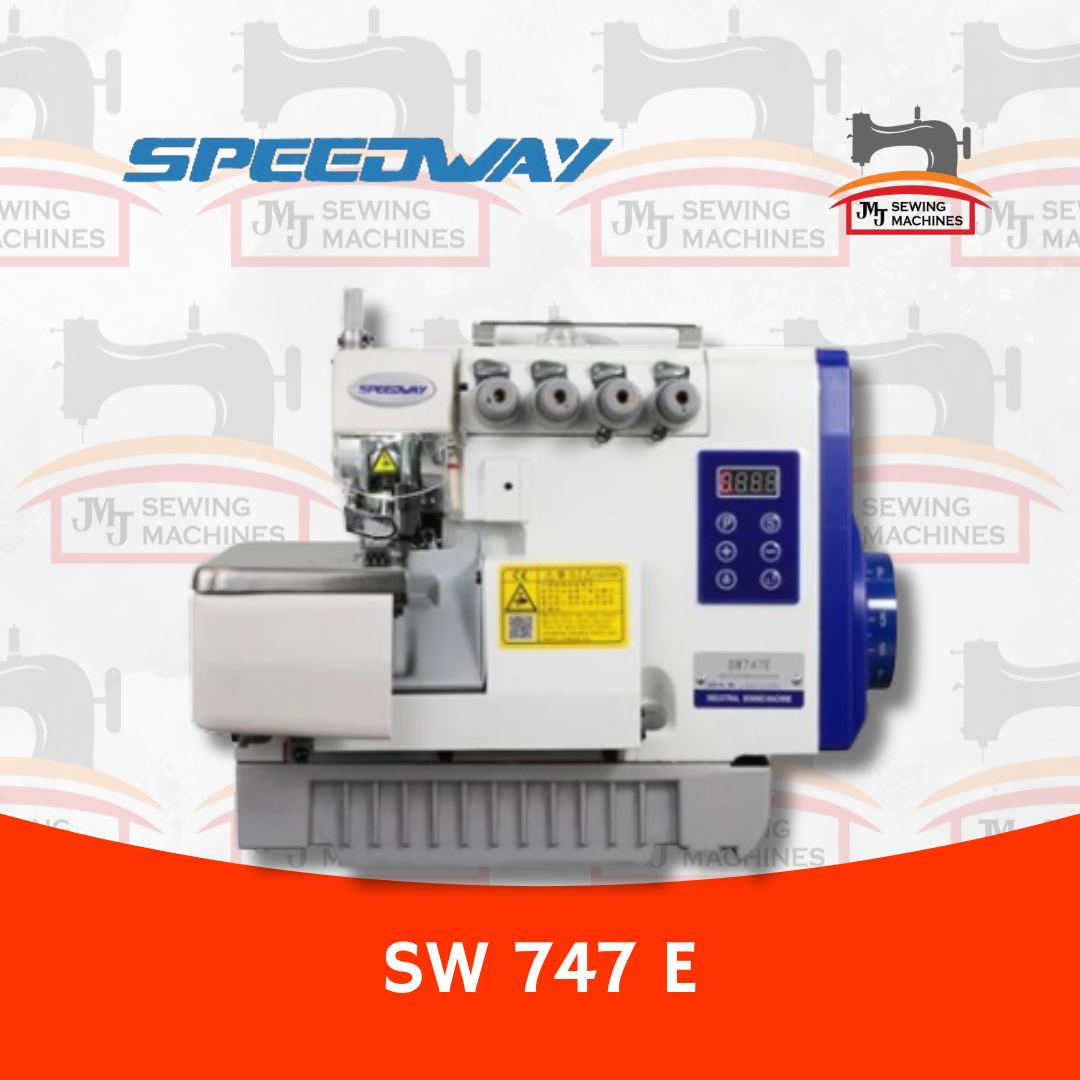 SPEEDWAY SW 747 E 4 Thread Overlock Industrial Sewing Machine Assembled with Dir image 1