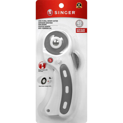SINGER 45mm Rotary Cutter with Trigger Release & Blade Replacement